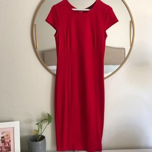 Felicity & Coco red dress with gold zipper in back